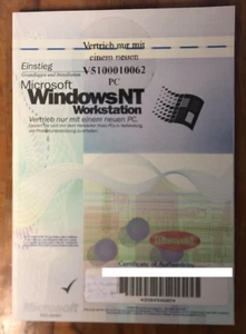 Microsoft Windows NT Handbuch Deutsch - Mit Lizenzschlüssel - ohne CD - Bild 1 von 2