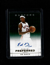 Ed Davis 2011-12 Preferred EMERALD GREEN Auto /75 Toronto Raptor TAR HEELS CHAMP