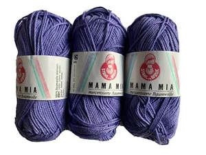 Stahl Wolle Mama Mia 100% Baumwolle mercerisierte Baumwolle Lot 3 Farbe 1934 Crotia - Bild 1 von 12
