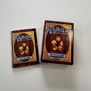 Vintage 1997 WOTC Magic the Gathering Fifth Edition Deck Empty Box And Manua MTG - Picture 1 of 3
