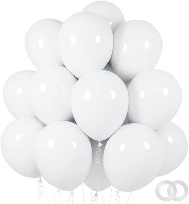 ASIYUHY White Balloons 100 Pack 12 12 inch white balloons,  - Image 1 of 4