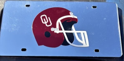NUEVO Auténtico Casco OU Oklahoma Sooners Espejo Acrílico Placa EE. UU. Foto 1 de 2