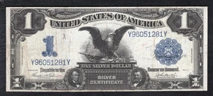 fr. 233 1899 1 $ ONE DOLLAR "BLACK EAGLE" SILBER ZERTIFIKAT NOTE SEHR SCHÖN - Bild 1 von 2
