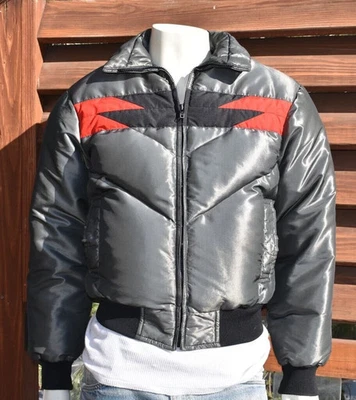 vtg 70's 80's Comfy down puffer jacket coat men's M silver Southwest Western USA - Image 1 of 4