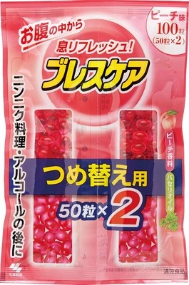 Nuevo Cuidado de la Respiración Respiración Cápsulas Refrescantes Melocotón Repuesto 100 Cápsulas (50 x 2) Foto 1 de 4