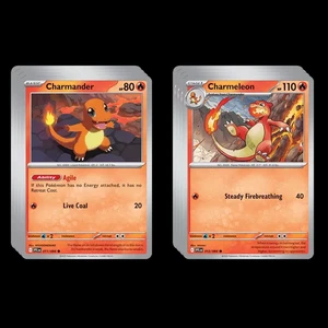 4X Charmander/Charmeleon Playset - PFL - 011,012/094 - Playset of 8 cards - Foto 1 di 1