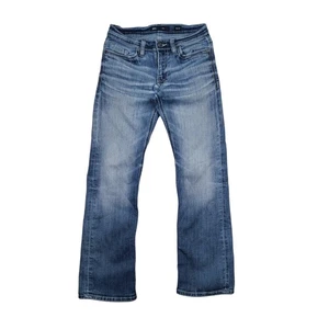 Pantalones de mezclilla BKE Aiden para hombre 28x30 azul bootcut elástico puntada gruesa desgastados  - Imagen 1 de 5