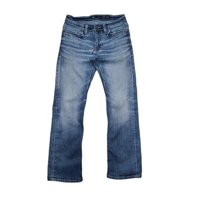 BKE Aiden Jeans Men's 28x30 Blue Bootcut Denim Stretch Thick Stitch Distressed  - Image 1 of 4