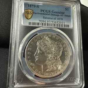 1879-S Rückseite von 1878 Morgan Silber Dollar *PCGS ORIGINALAU-DETAIL* GOLD SHIELD - Bild 1 von 5