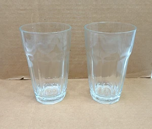 "2 vasos de panel Palaks de 5,5"" de alto vidrio transparente 12 oz" Pavo transparente - Imagen 1 de 5
