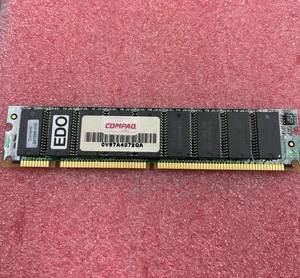 Vintage Gold Pin Compaq 128MB EDO ECC NON-REG DIMM 247296-002 KMM374F1600AK1-6 - Picture 1 of 2