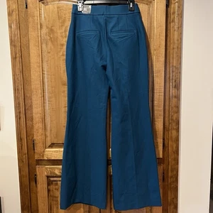 EXPRESS Bell Flare Trouser Super High Rise Size 6R Blue Green pants 70’s Flare - Picture 1 of 14