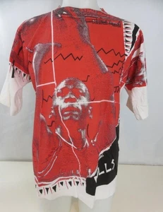 RARE Michael Jordan Chicago Bulls T-Shirt All Over Print AOP Magic Johnson Sz L - Picture 1 of 9