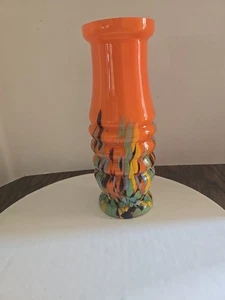 Czech Art Deco Bohemian Art Glass Vase End of Day - Bild 1 von 11