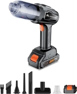 Aspiradora de coche de alta potencia, 22000PA potente portátil inalámbrica naranja negra - Imagen 1 de 1