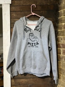 Vintage *thrashed* Big Ed’s Pizza Hoodie Jacke Grey Oak Ridge Tennessee TN Alabama - Bild 1 von 18