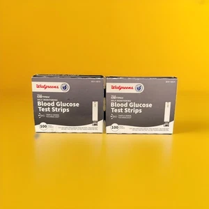 Walgreens Strisce Reattive Glicemia 100 conteggi (2 scatole-200 totali) scadenza 10/26 NUOVE - Foto 1 di 3