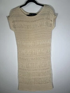 Vintage Y2K Ralph Lauren Collection cream crochet semi-sheer dress XS western - Picture 1 of 12
