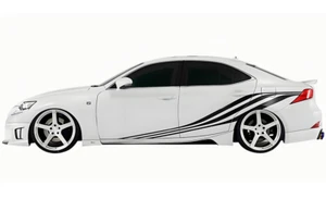 Racing Stripes Graphics Car Sticker For Lexus IS250 IS300 Side Door Vinyl Decals - Picture 1 of 3
