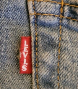 VINTAGE LOT 512 LEVIS MEN'S PREMIUM BLUE JEANS, BIG "E", STRAIGHT, SIZE W32 L30 - Picture 1 of 18