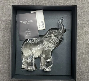Waterford Crystal Elephant Figurine Sculpture Paperweight 7" A601 - Picture 1 of 7