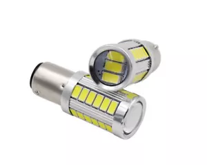 2x 1157 BAY15D LED 33 SMD 5630 Rücklicht Auto Bremse Weiß DC 12V - Bild 1 von 7