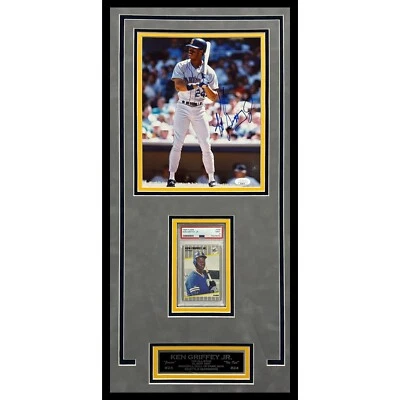 KEN GRIFFEY JR AUTOGRAPHED SIGNED 8x10 PHOTO FRAMED W/GRADED RC JSA MARINERS - Image 1 of 4