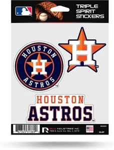 Rico MLB Astros !! 5 PACK !! Triple Decal **FREE SHIPPING *** - Picture 1 of 1