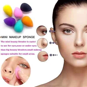 10 mini licuadoras de maquillaje de esponja base lágrima para crema corrector en polvo - Imagen 1 de 23