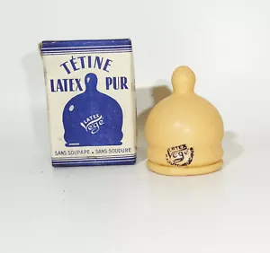 Old baby teat baby bottle teat latex teat Tétine latex 1950s teat - Picture 1 of 4