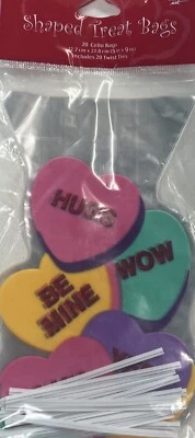 Bolsas para violonchelo en forma de corazón de caramelo 20/pk 5x9 pulgadas Foto 1 de 2