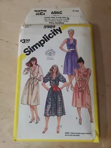 Simplicity 1983 Sewing Pattern #5989 Misses Pullover Dress Size 14 Uncut - Picture 1 of 4