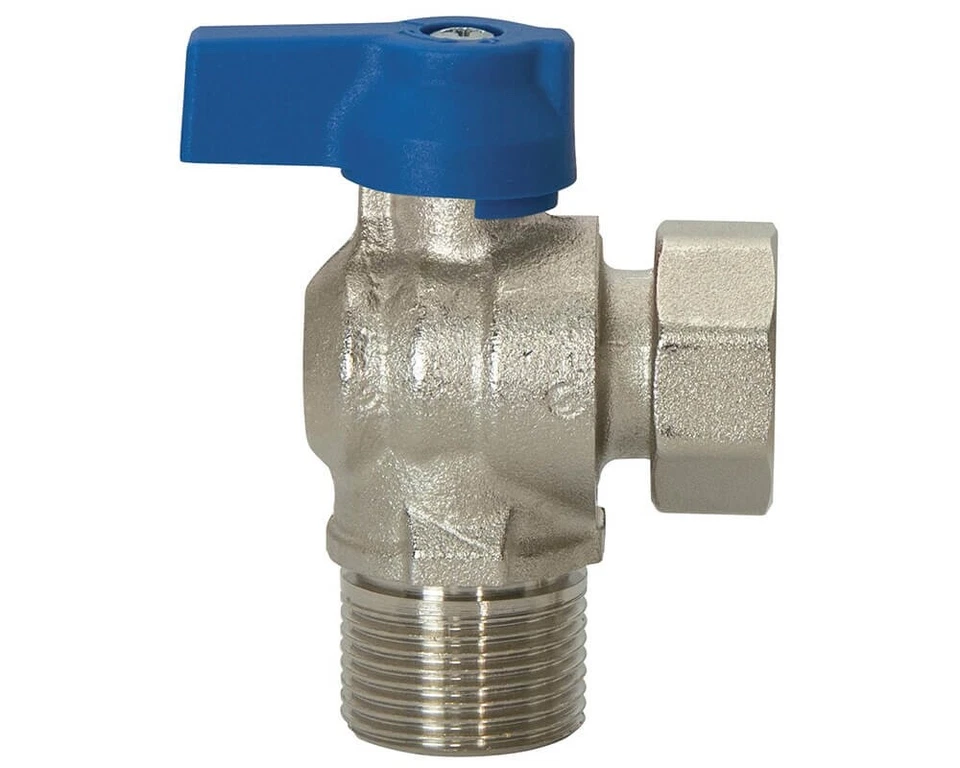 Valvola a sfera MF ad angolo con girello da 3/4 maniglia BLU art. 0220011034 - Immagine 1 di 1