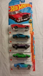 Hot Wheels Muscle Mania Lot Of 5, Shelby, Nova, Mustang, Challenger - Picture 1 of 6