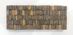 Vintage Letterpress Wood/Wooden Printing Type Block Typography 119pc 13mm#TP-291 - Picture 1 of 8