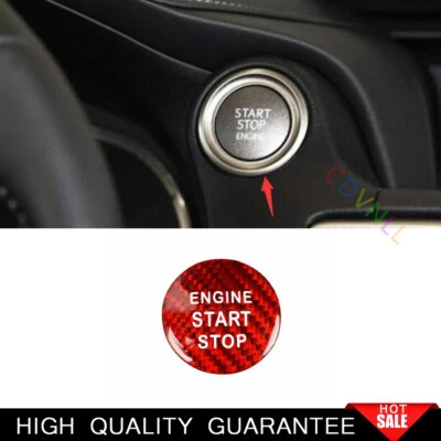 For Lexus IS300 350 14-19 Real Red Carbon Fiber One-Click Startup Cover Trim 1* — 第 1/4 张图片