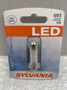 Sylvania Premium LED Light 6411 White 6000K One Bulb Interior Dome Replace OE - Picture 1 of 2