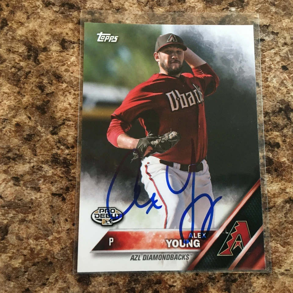 Alex Young Signed 2016 Topps Pro Debut Auto Rc Arizona Diamondbacks - Image 1 of 1