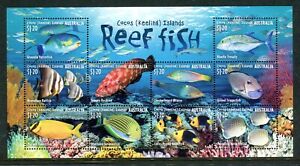 2023 Cocos Island Reef Fish MUH Mini Sheet with 10 x $1.20 Stamps