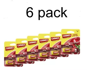 6 x Lippenbalsam Carmex Granatapfel LSF15, 4,25 g - Bild 1 von 3