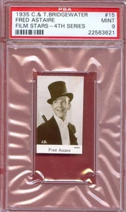 1935 C T BRIDGEWATER Film Card #15 FRED ASTAIRE Omaha NEBRASKA Actor PSA 9 MINT - Picture 1 of 2