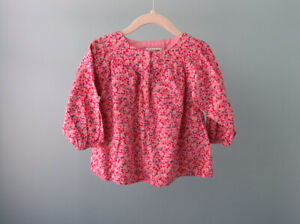 Size: 4T GENUINE KIDS by Oshkosh Pink Floral Top 3/4 Length Sleeve Toddler
