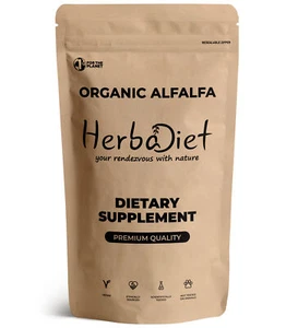 Organic Alfalfa Powder Green Superfood Antioxidant Digestive Health Detox Energy - Picture 1 of 3