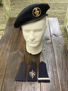 Vintage 1970’s French Army Baret Dark Blue + Commando Boards - Bild 1 von 12