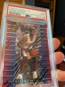 1996Finest Stadium Club MEMBERS ONLY 55 W/ COATING #54ALLEN IVERSON ROOKIE PSA 9