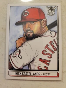 2021 TOPPS BIG LEAGUE ART OF THE GAME #ATG-NC NICK CASTELLANOS CINCINNATI REDS - Foto 1 di 1