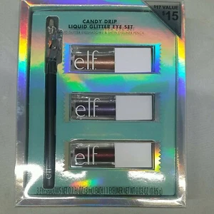 E.L.F. ELF Candy Drip Liquid Glitter Eye Set Eyeshadow & Satin Eyeliner Pencil - Picture 1 of 4