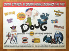 1996 ABC dessins animés vintage annonce/affiche imprimée DOUG gargouilles requins de rue art des années 90
