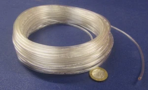 PVC Tubing, Clear, 1/8" OD x 1/16" ID x 1/32" Wall x 50 Foot Coil - Picture 1 of 7