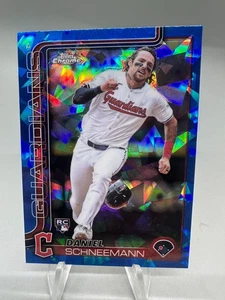 2025 Topps Chrome Sapphire MLB #43 Daniel Schneemann Refractor RC - Picture 1 of 2